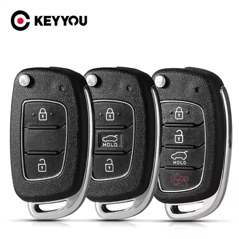 KEYYOU 2/3/4BTN Remote Car Key For Hyundai Solaris Creta Ix25 Kona Tucson Sonata I40 Ix35 I20 Ix45 2