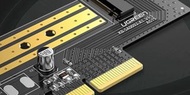 *New In Box*Ugreen expansion card adapter PCIe 3.0 x4 to SSD M.2 M-Key / M.2 B-Key black (CM302)/ Mu