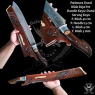 KR.GOLOK CIBATU ASLI Patimura Dural Ukir 40 cm GOLOK Kerja Pemotong Kayu Fulltang Baja Per