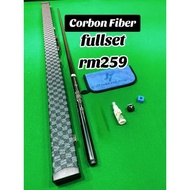 Carbon Fibre Snooker Cue Black Shadow. 1 Piece Cue.