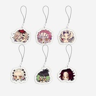 Acrylic Anime Douma Mobile Phone Charms Akaza Gyutaro Kokushibo Daki Small Pendant Phone Chain Keych
