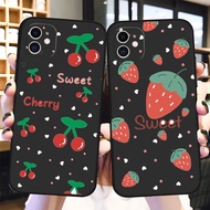 Case For IPhone 12 Pro Max Mini 12Pro 12ProMax Soft Silicoen Phone Case Cover Strawberry