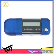 【W】Mp3 Player 4GB U Disk Music Player Supports Replaceable AAA Battery, Recording (Blue)