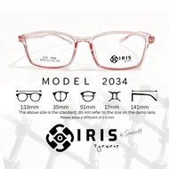 IRIS | MODEL 2034 | 51-35-17-141 | TR 90 PLASTIC FRAME | UNISEX | CERMIN MATA | BINGKAI | THIN FACE