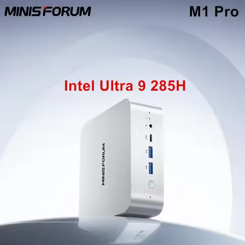 MINISFORUM M1 Pro AI Mini PC Intel Core Ultra 9 285H 16 Cores OCuLink 2*USB4 Built-in Dual Speaker D