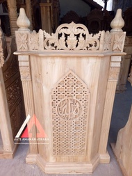 Mimbar podium kayu jati asli mimbar kayu jati tpk mimbar masjid