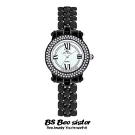 Fashion Cool Black Women's Watch Full Diamond Luxury High-End Sense Seiko Ladies Watch Unique Design Trendy All-Match Fashion Accessories