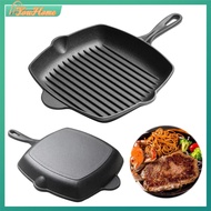【Fast Delivery】Frying Steak Pan Non-Coated Stripes Grill Pan Nonstick Thick-Bottomed Steak Skillet O
