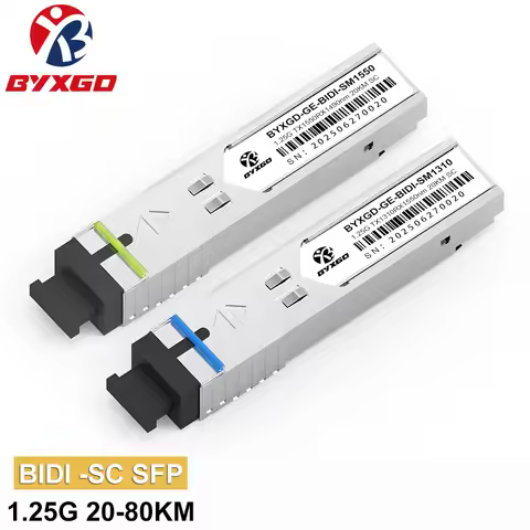 SFP Fiber Optic Module Pair Adaptive Rate 1.25G 1000Base-BIDI SM SC SFP optical Module Transceiver F