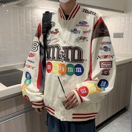 TIDE BEAR เสื้อโค้ทสำหรับทั้งหญิงและชายปักแฟชั่น Monogram