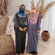 Kaftan Muslimah Baju Wudhu Nursing Friendly Plus Size Maternity Dress Abaya Pregnant Jubah Murah pla