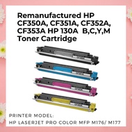 Remanufactured  HP CF350A, CF351A, CF352A, CF353A HP 130A  B,C,Y,M Toner Cartridge