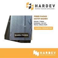Fiber pagar motif bambu panda bagus tutup pintu pagar fiber / meteran