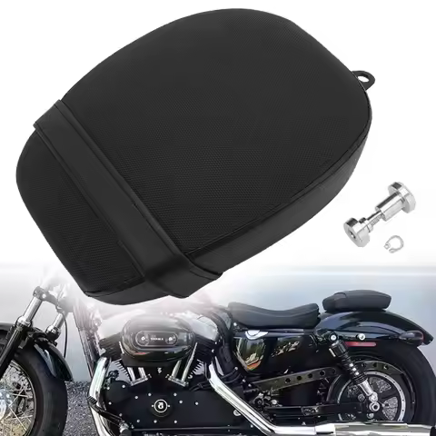 Motorcycle Rear Passenger Pillion Pad Solo Seat Cushions For Harley Sportster Forty Eight 48 72 2010