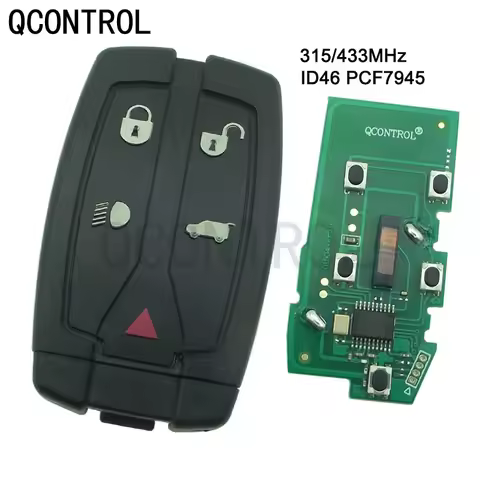 QCONTROL Car Remote Smart Key 5 Buttons 315/433Mhz ID46 PCF7945 for Range Rover Freelander 2 LR2 Spo