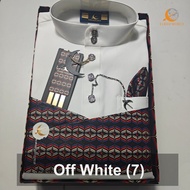 Baju Melayu Elrah Exclusive Ultimate 2.0 Off White (FREE Samping)