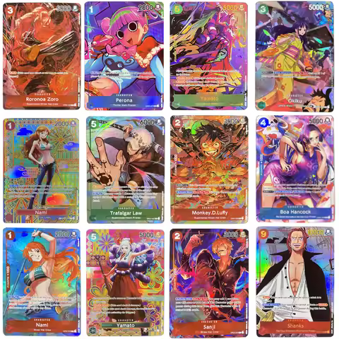 BANDAI ONE PIECE Cards English Proxy Textured Foil Cards Trading Card OPCG OP01 Luffy Nami Collectio