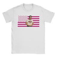 David Corenswet Pink USA Flag T-Shirts for Men  Creative Cotton Tee Shirt Round Neck Short Sleeve T 