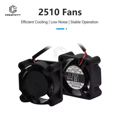 Creativity 2510 Axial Fan for CR-10 SE / Ender3 V3 SE/KE Mini 2510 Cooling Fan 24V 3D printer access