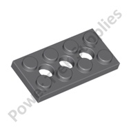 Bricks Tech - Plate 2 x 4 w/ 3 Holes - 3709 3709b