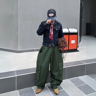 YOBA | Balloon Cargo Pants - Super Wide Leg Cargo Pants, Big Size 130kg,Dancer,Toji,Goku,Gymer