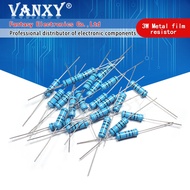 10pcs 3W Metal film resistor 1% 1R ~ 1M 1R 4.7R 10R 22R 33R 47R 1K 4.7K 10K 100K 1 4.7 10 22 33 47 4