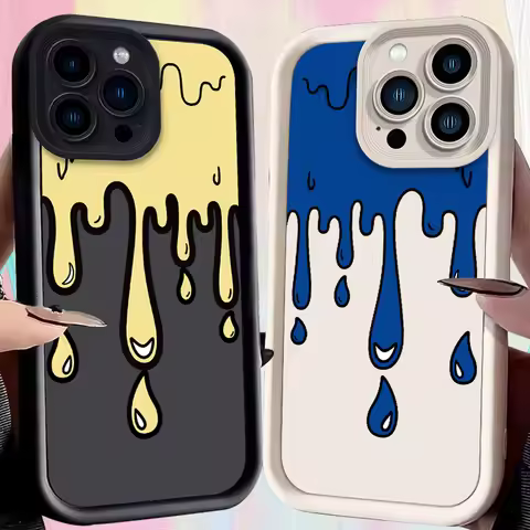 Flowing Paint Case for iPhone 16 15 14 13 12 11 Pro Max XS X XR 8 7 6S 6 Plus SE 2020 Liquid Soft Si