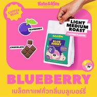 Kate & Kim  เมล็ดกาแฟคั่ว กลิ่น  บลูเบอร์รี่  Blueberry Milk Shake  Infused Coffee Bean  แต่งกลิ่น C
