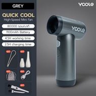 Yoole Quick Cool High-speed Mini Fan พัดลมพายุ ความเร็วสูง ลมแรง ขนาดเล็ก พัดลมพกพา ปรับความเร็วลม 4