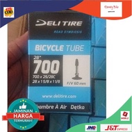 Bicycle inner tube 700 x 25c 28c Deli tire fv length 6cm