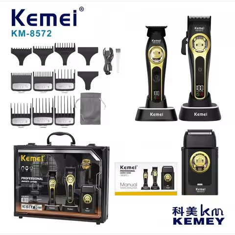 Kemei Hair Trimmer Professional Hair Trimmer Vector Motor Set Haircut Machine Electric Hair Clippers