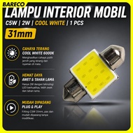 Car Interior Light C5W COB LED Plate Dome Light Cool White 2W 1 PCS - BA9S