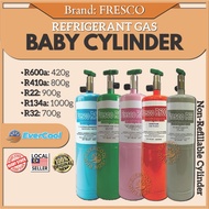 Original Fresco Refrigerant Gas Baby Cylinder R410a/R22/R134a/R600a/R32 for Air-Conditioning