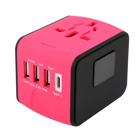 Travel Bag Electronic Gift Bag Adapter Plug Type C Travel Adapter Universal AC Socket Hot 3 Port USB