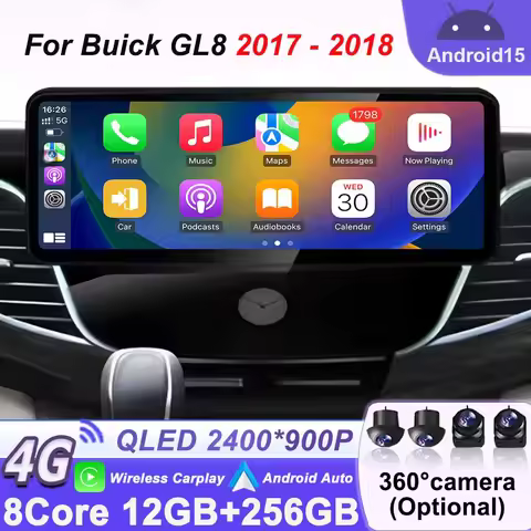 For Buick GL8 3 2017-2020 Android 15 Car Radio Stereo Multimedia Video Player GPS Navigation Wireles