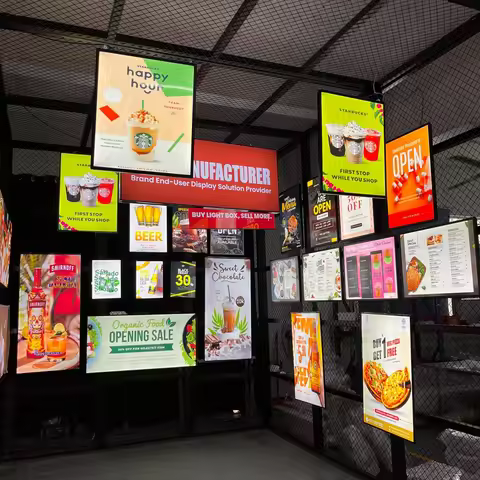 A1 A2 A3 A4 Ultra-thin Illustration LED Screen Poster Display Light Box Cafe Fast Food Menu Board Al