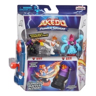 Legends of Akedo Powerstorm Official Rules Starter Pack Legendary Kick Attack 3 Mini Battling Action Figures with Training Practice Piece and Exclusive Joystick Controller
