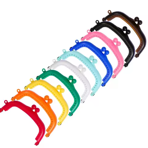 10PCS 8.5CM Arc Resin Plastic Purse Frame with Hole Kiss Clasp for Women bags Handbags DIY Crochet B