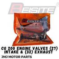 Cg200 / 200cc Engine Valve (Big Valves 27mm Intake, 32mm Exhaust ) BEISITE