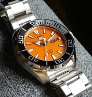 jam tangan pria seiko 5 sport srpc55k1 automatic orange dial original