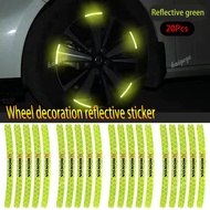 20Pcs Honda Car Wheel Sticker Reflective Tape Stripe for Honda Civic/jazz/City/Visor/Jazz/HRV/VEZEL/Freed/prelude125