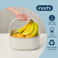 Inochi – Yoko Basket Set with Handle 27cm |2-in-1 Design - Easy to Wash Vegetables, Fruits, and Food