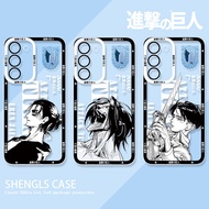 Attack on Titan Galaxy Samsung S23ultra Transparent S24 Phone Case S22 Anime S21+Unique S20FE Levi A