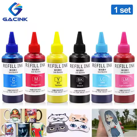100ML*6 Sublimation Ink For For Epson L805 L850 L810 L805 L800 L1800 L210 L220 L355 L365 L1300 L1455