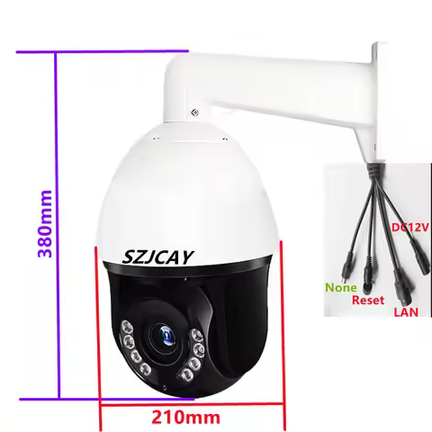 SZJCAY 4K 8MP 30fps 990X Zoom POE Surveillance Camera Hikvision Onvif RTSP Outdoor 60X Optical Zoom 
