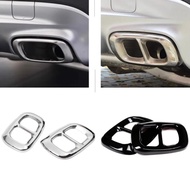 Car Accessories Rear Bumper Dual Exhaust Pipe Trim Exhause Cover For Benz GLA GLB Class gla200 220 2