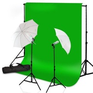 Green screen Background package and continuous lighting green screen