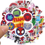 [Large sticker]50Pcs Spider-Man and his friends Stickers Heroes Movie For Luggage Laptop Computer Car Guitar Notebook Helmet Stickers