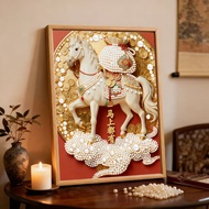 Decorative painting material kit for crafts DIY Chinese-style decorative piece, Year of the Horse pe