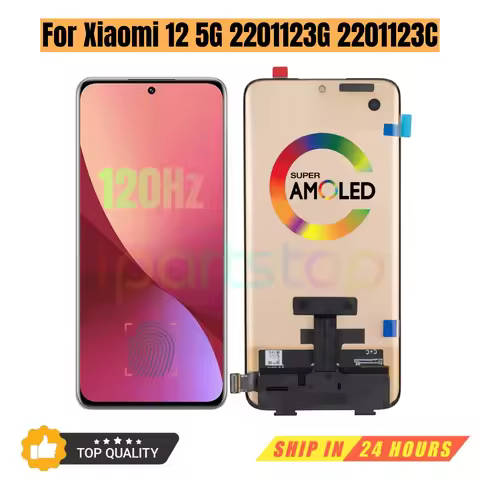 iParts Replacement New Display for Xiaomi 12 Mi 12 Mi12 5G 2201123G 2201123C 120Hz AMOLED Touch Scre